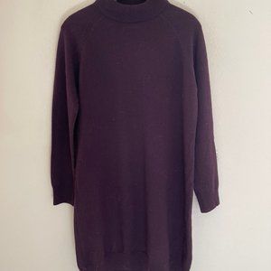 TOAST CLOTHING Extra Fine Merino Wool Deep Purple Sweater Dress is NWOT! Size 10